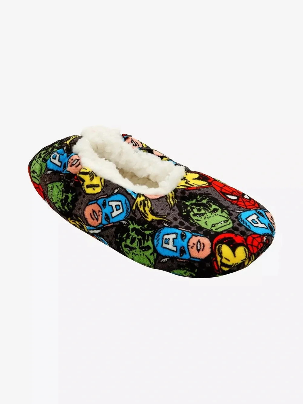 Marvel Avengers Allover Print Sherpa Cozy Slippers Socks